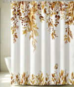 Autumn Foliage Butterfly Print Shower Curtain - Image 2
