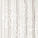 White Ruffled Floral Shower Curtain - Image 2