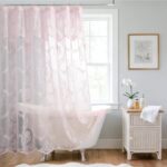 Pink Lace Tassel Shower Curtain