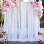 White Sheer Tulle Backdrop Curtain - Image 2