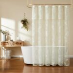 Ivory White Lace Shower Curtain - Image 2
