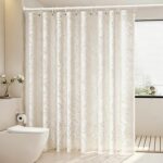 Retro Semi-Transparent Floral Shower Curtain