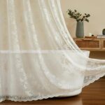 Ivory White Lace Shower Curtain