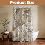 Brown Vintage Floral Shower Curtain - Image 2