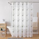 White Translucent Shower Curtain Set