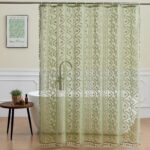 Sage Green Lace Shower Curtain