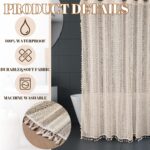 Beige Lace Crochet Shower Curtain - Image 2