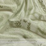 Sage Green Lace Shower Curtain - Image 2
